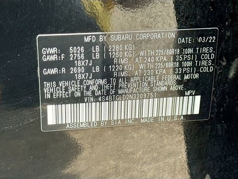 Used 2022 Subaru Outback Onyx Edition XT w/ Tech Package 2 image 44