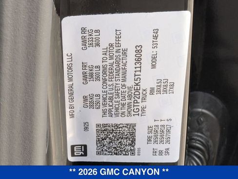 New 2026 GMC Canyon AT4 image 37
