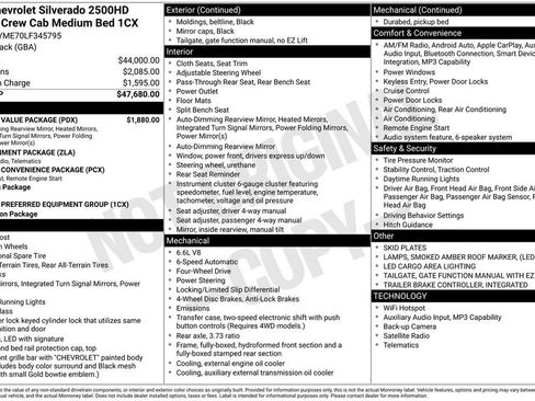 Used 2020 Chevrolet Silverado 2500 Custom w/ Custom Value Package AWD/4WD image 6