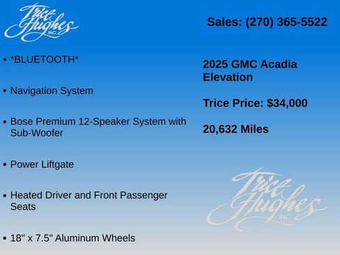 Used 2025 GMC Acadia Elevation FWD image 7