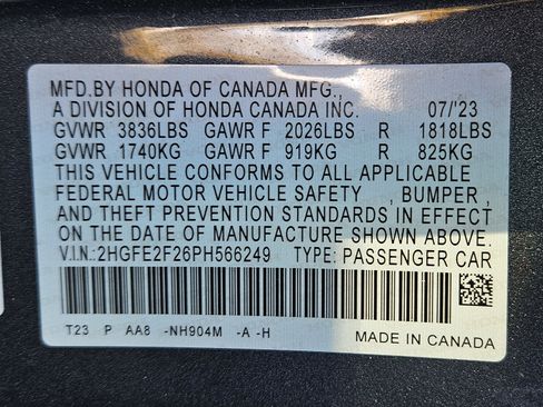 Certified 2023 Honda Civic LX image 26