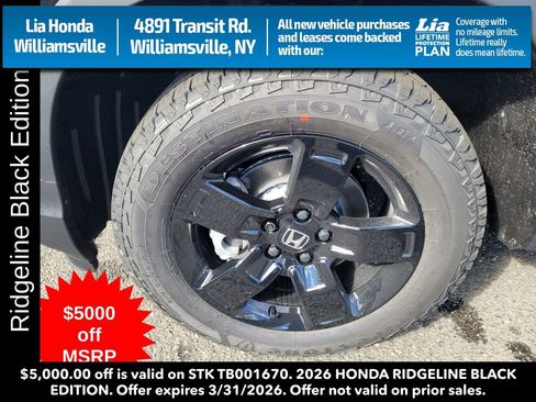 New 2026 Honda Ridgeline Black Edition image 12