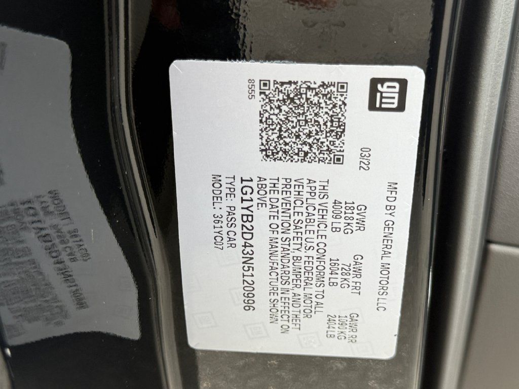 Used 2022 Chevrolet Corvette Stingray Preferred Cpe w/ Battery Protection Package RWD image 27