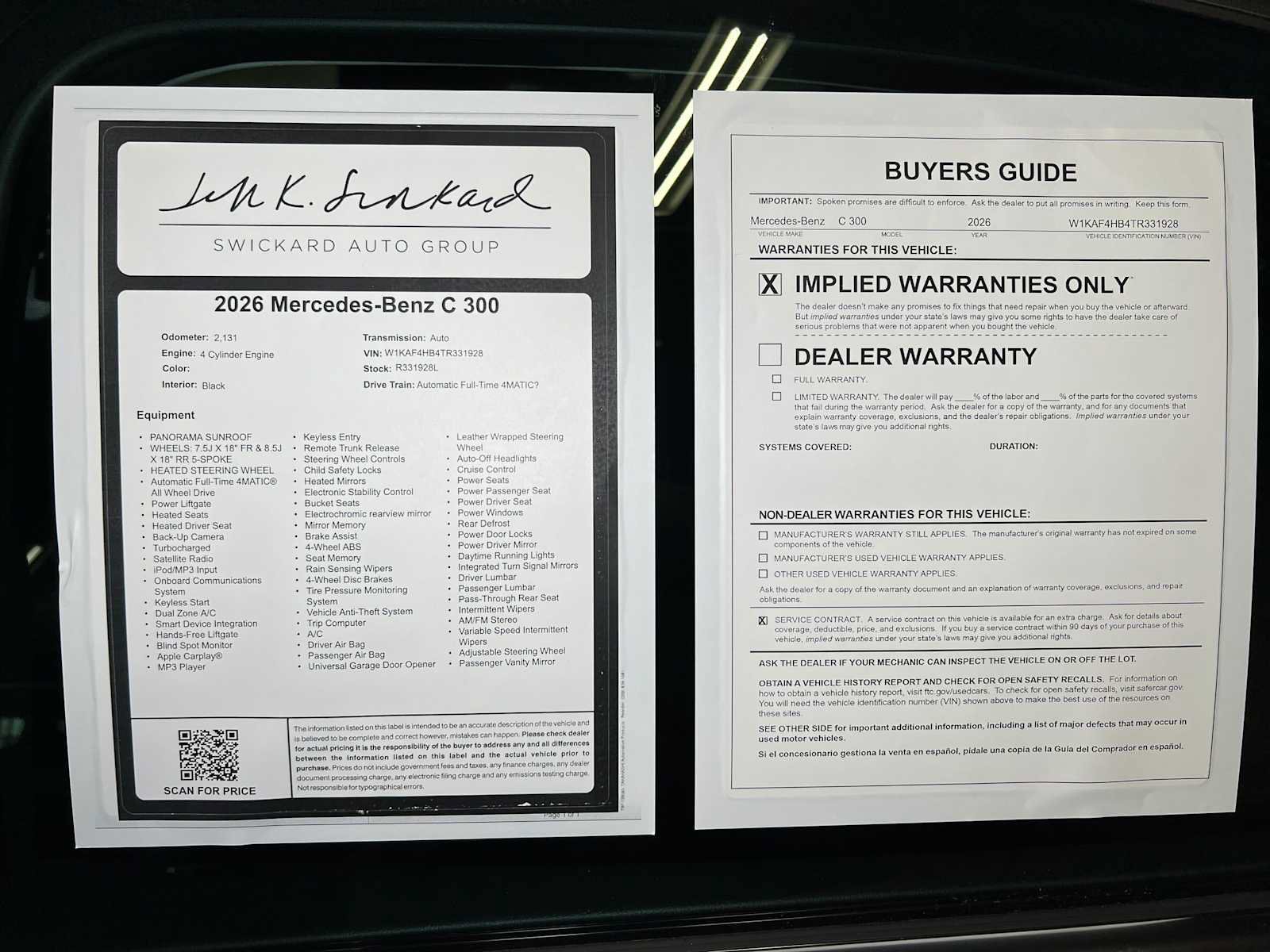 Used 2026 Mercedes-Benz C 300 4MATIC Sedan image 45