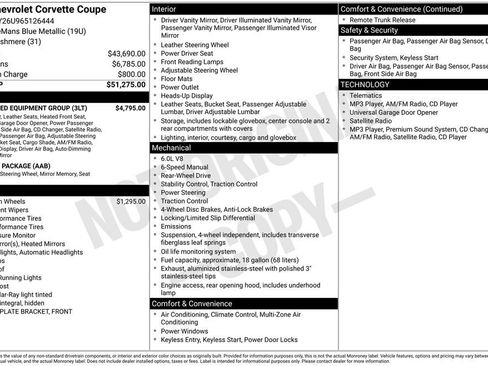 Used 2006 Chevrolet Corvette Coupe w/ Preferred Equipment Group RWD image 25