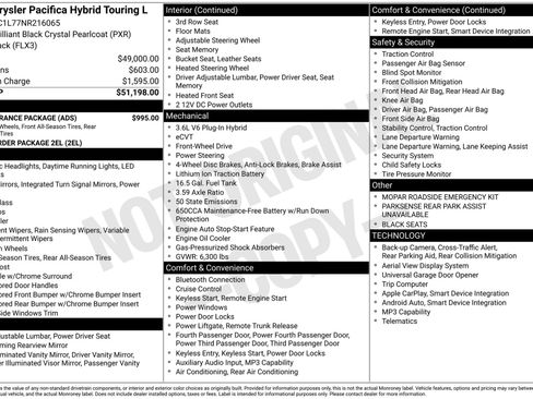 Used 2022 Chrysler Pacifica Touring-L w/ S Appearance Package image 3