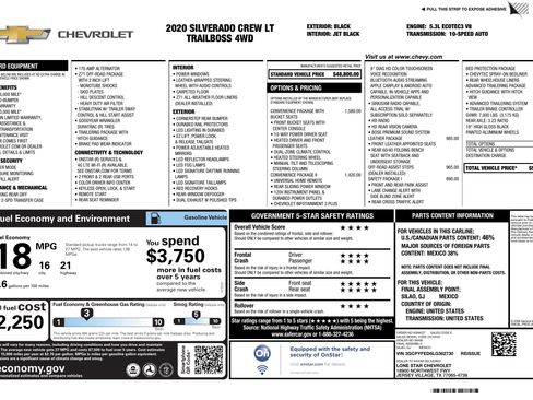 Used 2020 Chevrolet Silverado 1500 LT Trail Boss image 3