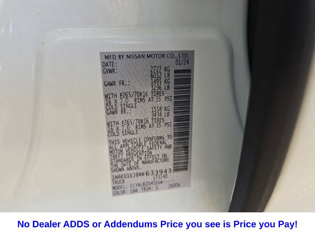 Certified 2024 Nissan Frontier SV RWD image 44