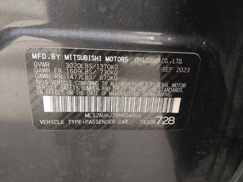 Used 2024 Mitsubishi Mirage ES FWD image 33