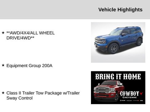 Used 2023 Ford Bronco Sport Big Bend AWD/4WD image 2