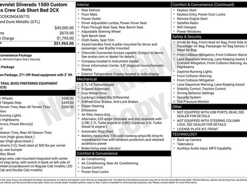 Used 2022 Chevrolet Silverado 1500 Custom Trail Boss AWD/4WD image 26