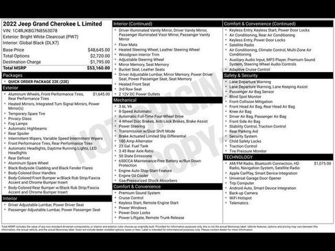 Used 2022 Jeep Grand Cherokee L Limited AWD/4WD image 31