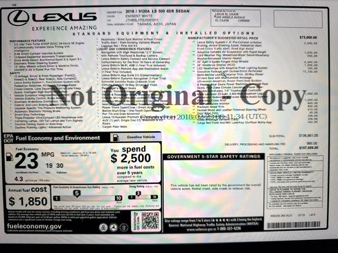 Used 2018 Lexus LS 500 image 64