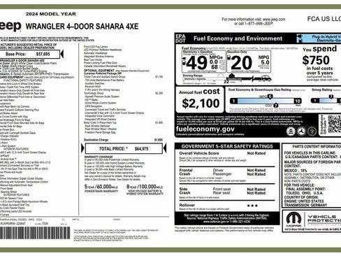 Used 2024 Jeep Wrangler Unlimited Sahara w/ Technology Group image 4