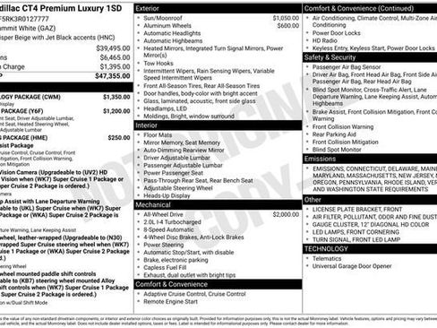 Used 2024 Cadillac CT4 Premium Luxury w/ Technology Package image 7