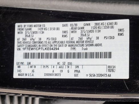 Used 2020 Ford F150 XL w/ Equipment Group 101A Mid RWD image 33