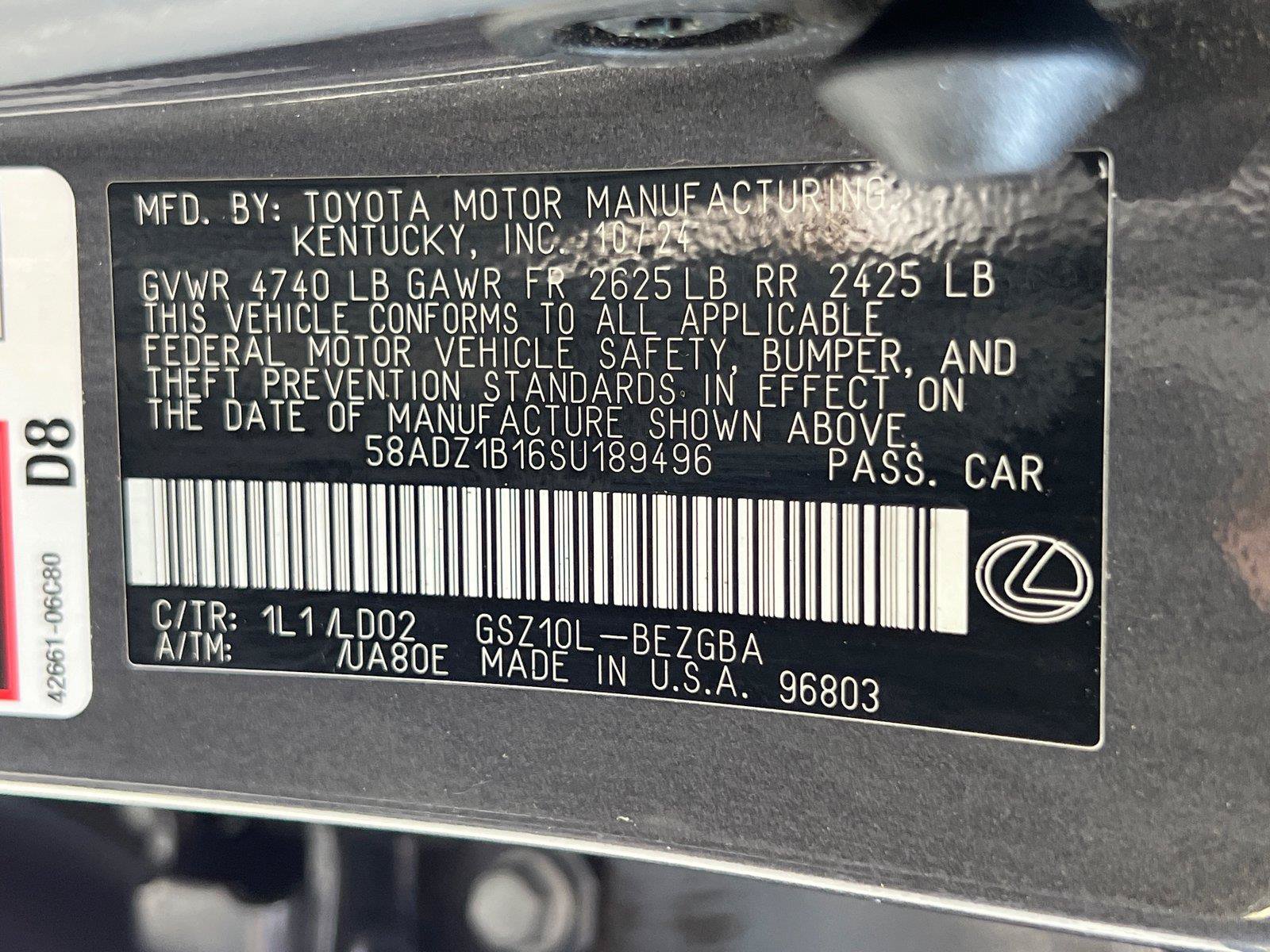 Certified 2025 Lexus ES 350 w/ Premium Package FWD image 34