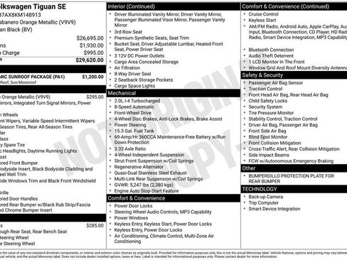 Used 2019 Volkswagen Tiguan SE w/ Panoramic Sunroof Package FWD image 7