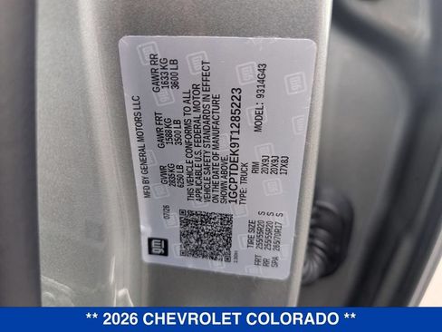 New 2026 Chevrolet Colorado Z71 w/ Technology Package AWD/4WD image 31