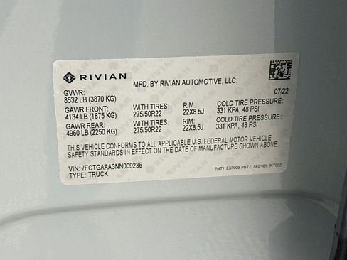 Used 2022 Rivian R1T Adventure AWD/4WD image 12