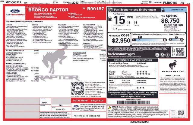 Certified 2023 Ford Bronco Raptor AWD/4WD image 5