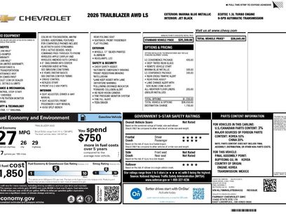 New 2026 Chevrolet TrailBlazer LS w/ LS Convenience Package