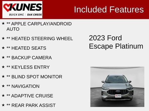 Used 2023 Ford Escape Platinum AWD/4WD image 2
