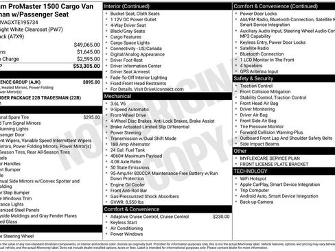 New 2026 RAM ProMaster 1500 w/ Convenience Group FWD image 3