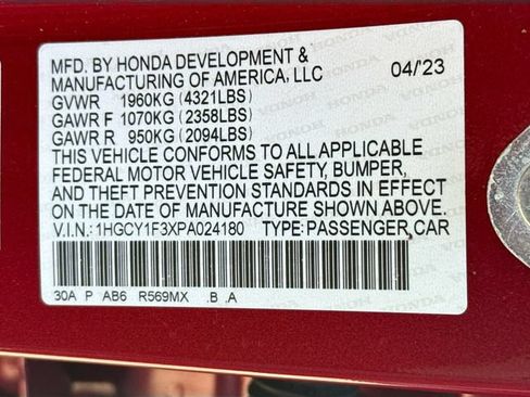 Certified 2023 Honda Accord EX image 35