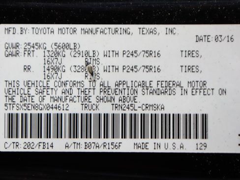 Used 2016 Toyota Tacoma SR w/ SR Convenience Package AWD/4WD image 46