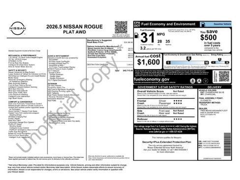 New 2026 Nissan Rogue Platinum AWD/4WD image 11