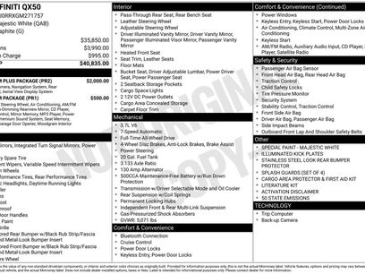 Used 2016 INFINITI QX50 AWD w/ Premium Plus Package