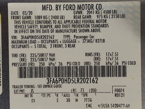 Used 2020 Ford Fusion SE FWD image 33