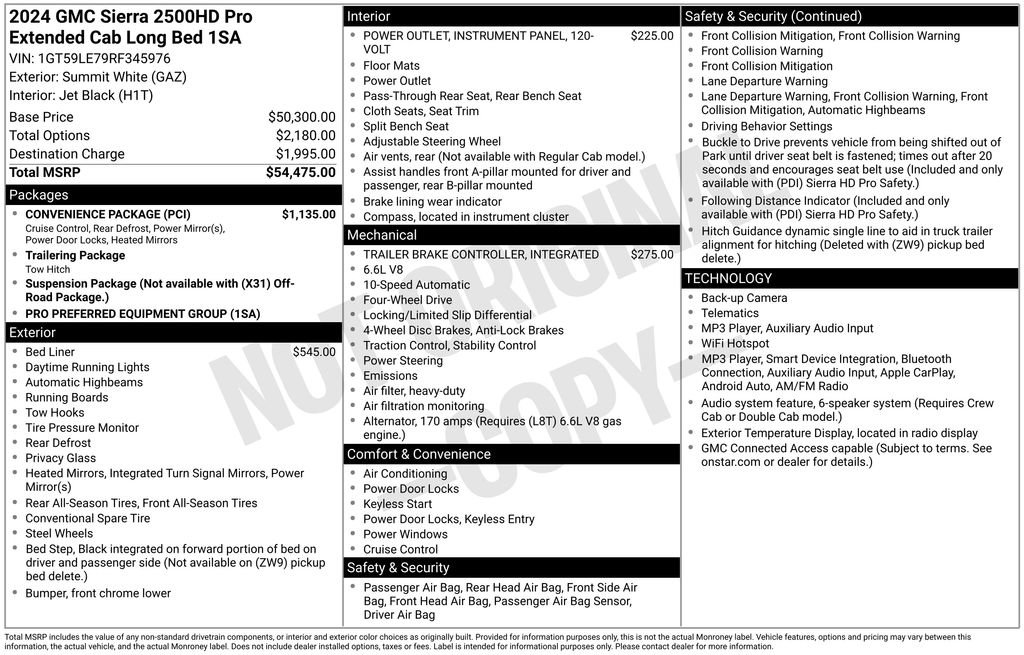 Used 2024 GMC Sierra 2500 Pro w/ Convenience Package AWD/4WD image 6