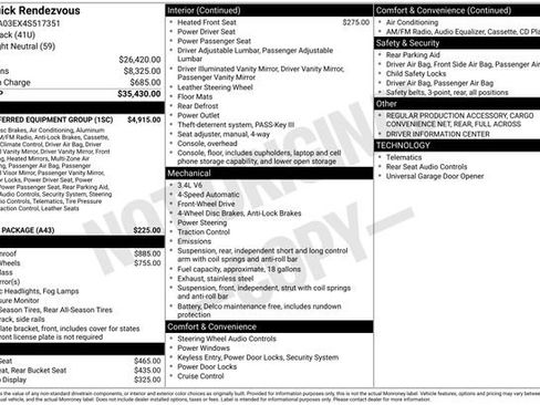 Used 2004 Buick Rendezvous CX w/ CXL Preferred Equipment Group image 4