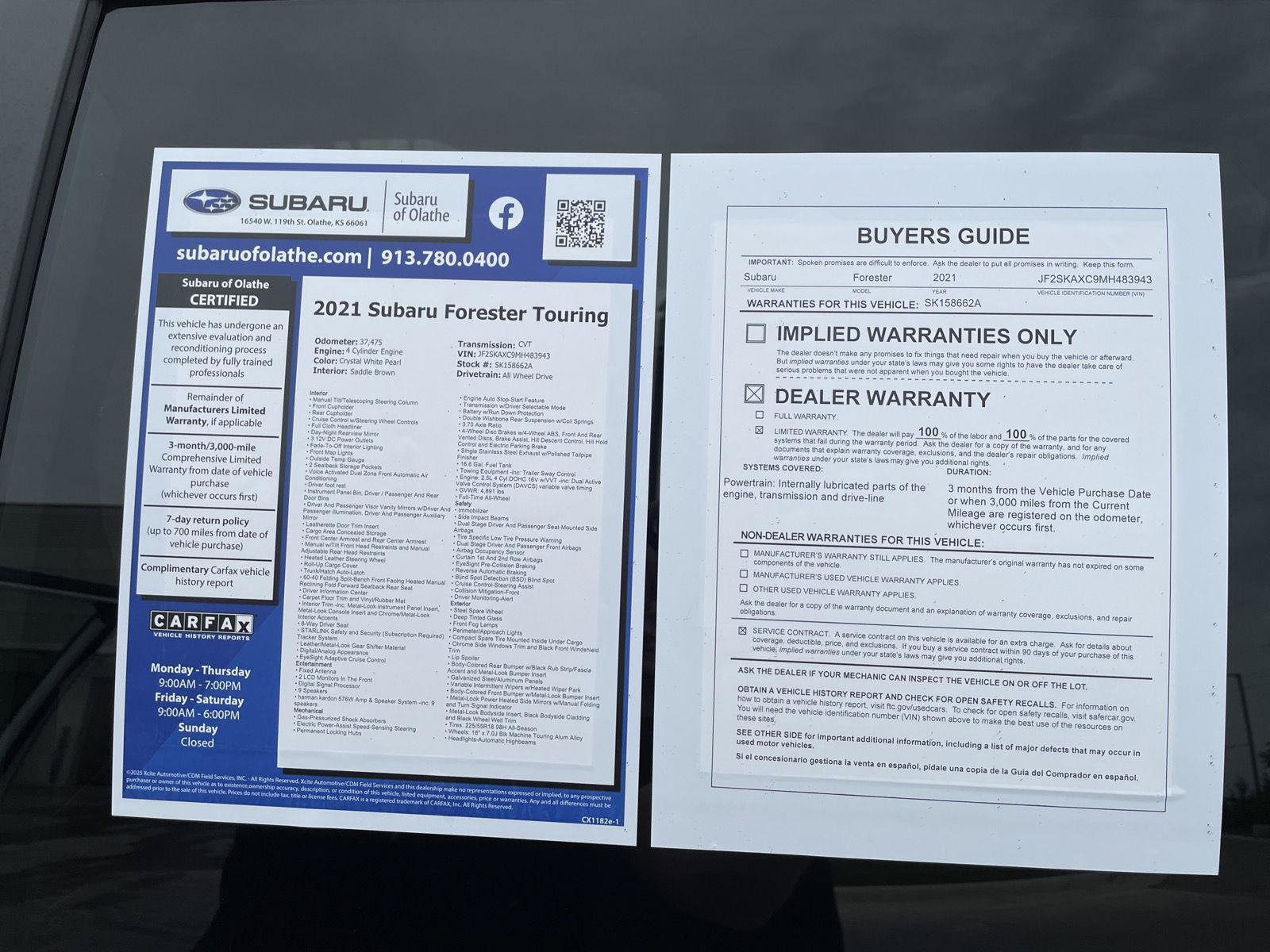 Used 2021 Subaru Forester Touring w/ Popular Package #2 AWD/4WD image 32