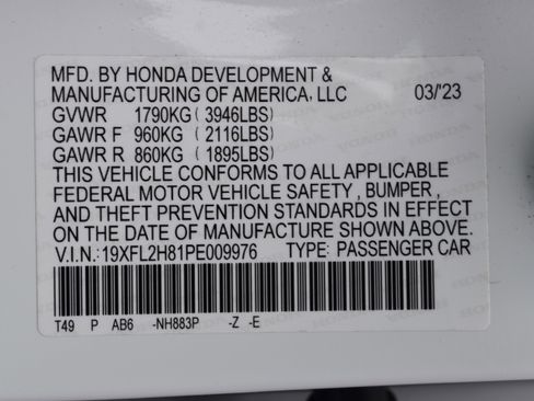Certified 2023 Honda Civic Sport image 37