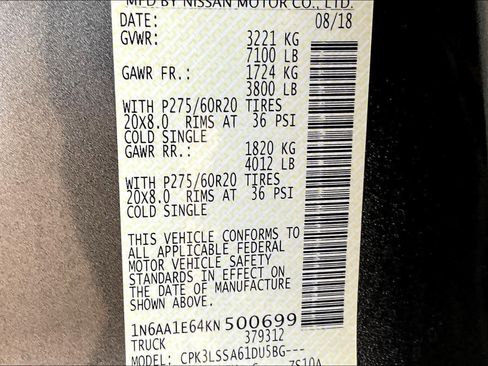 Used 2019 Nissan Titan SV w/ SV Convenience Package image 31