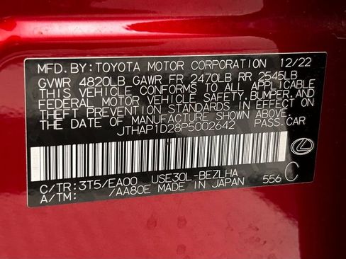 Used 2023 Lexus IS 500 w/ Accessory Package 2 RWD image 23