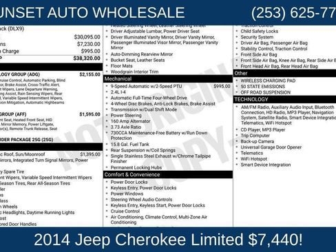 Used 2014 Jeep Cherokee Limited AWD/4WD image 47