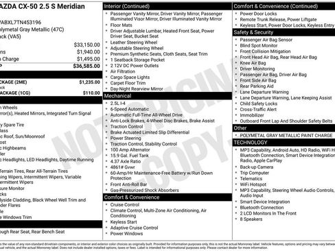 Used 2026 MAZDA CX-50 Meridian Edition w/ Apex Package AWD/4WD image 2