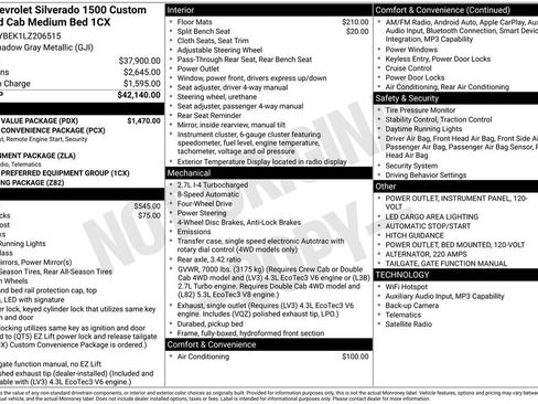 Used 2020 Chevrolet Silverado 1500 Custom w/ Custom Value Package image 34