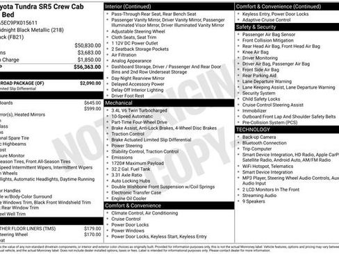 Used 2023 Toyota Tundra SR5 w/ TRD Off-Road Package AWD/4WD image 36