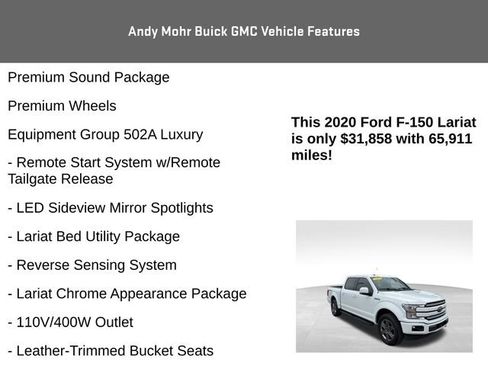 Used 2020 Ford F150 Lariat w/ Equipment Group 502A Luxury image 8