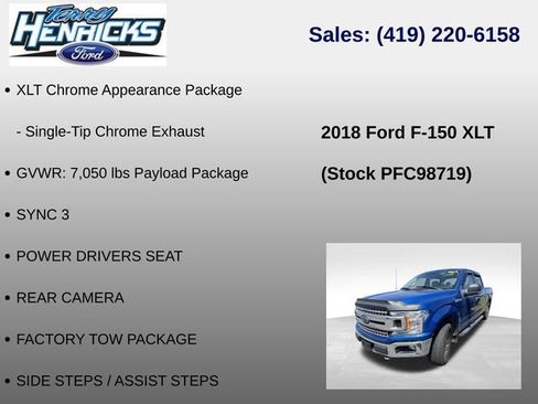 Used 2018 Ford F150 XLT w/ Equipment Group 301A Mid AWD/4WD image 12