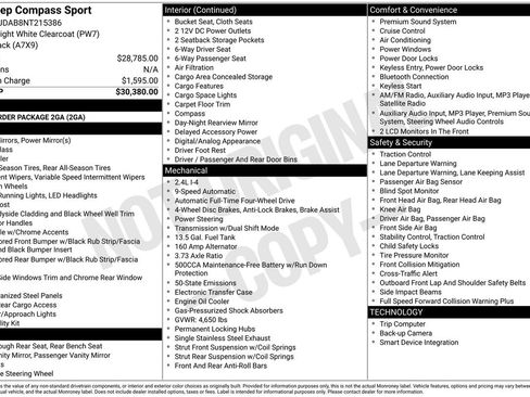 Used 2022 Jeep Compass Sport image 38