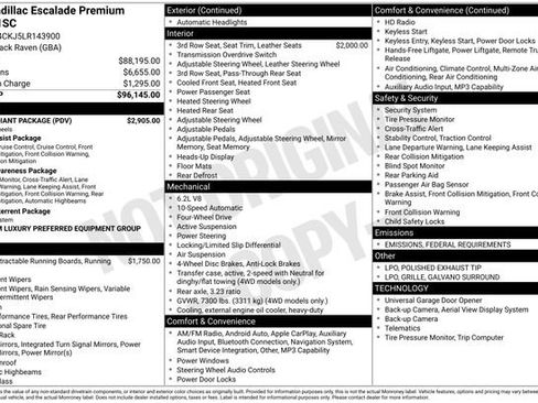 Used 2020 Cadillac Escalade Premium Luxury w/ LPO, Radiant Package image 34