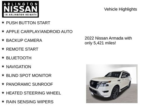 Used 2022 Nissan Armada Platinum w/ Captain's Chairs Package image 8