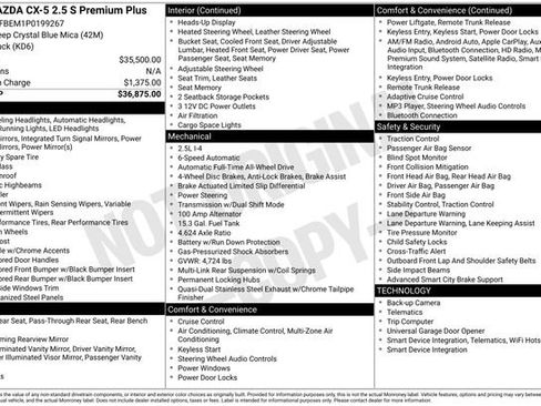 Used 2023 MAZDA CX-5 AWD 2.5 S w/ Premium Plus Pkg image 50