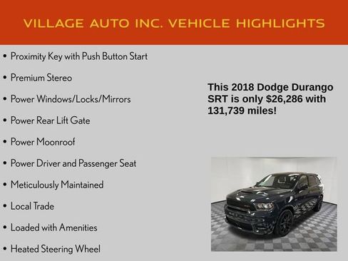 Used 2018 Dodge Durango SRT w/ SRT Interior Appearance Group image 14